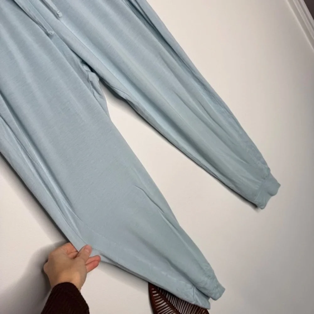 C13 Tommy John Women's Lounge Jogger‎ In Ice Blue Tie Waist Pockets